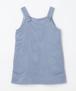  【100㎝】モノトーンフラワーコーデュロイ ワンピース