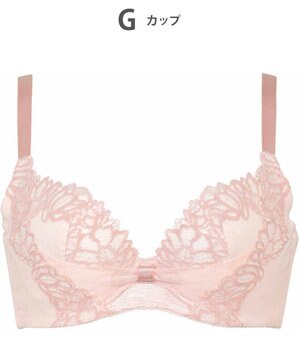  【リボンブラ 脇すっきり】 ブラジャー 脇高設計 着やせシルエット 谷間をメイクしてキープ Gカップまで対応 大きいサイズ レディース BRB433 /ワコール