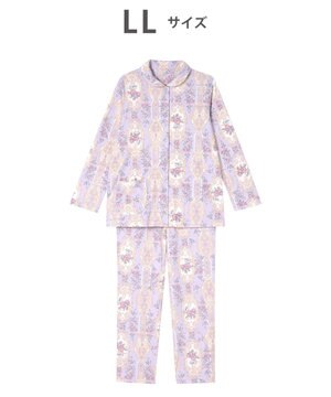  ワコール_リラックス＆スリープ パジャマ 長袖 長ズボン 綿100％(本体) スムース素材 ハドンホール 上下セット 前開き ミントン NDV140 /ワコール