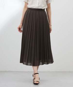  【洗える】シアータフタ プリーツ スカート