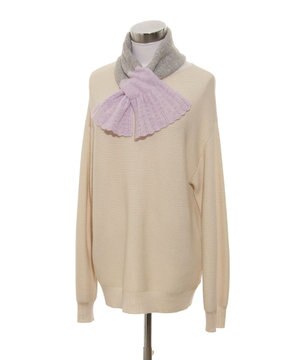  mila schon カシミヤ100%レーシーニットプチマフラー