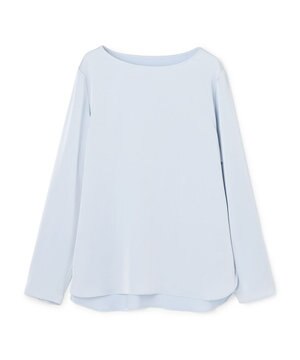  サテン レイヤードブラウス