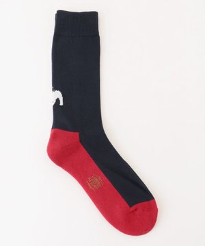  【カジュアル】バックブルワンポイントソックス