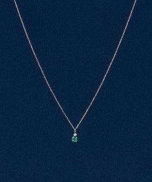  【K10】ジュエルラックネックレス　エメラルド/5月誕生石/天然石/全長:40cm