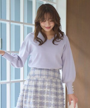 【洗える】Vネック プルオーバー ニット
