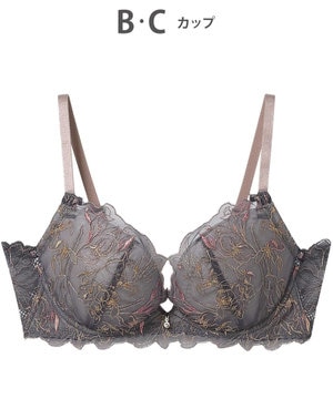 ブラジャー グラマラス&リッチな谷間をメイク Gカップまで対応 【Glama-Rich グラマリッチ 脇スッキリ・ライトタイプ】 大きいサイズ ブラ BYJ685 アンフィ/ワコール