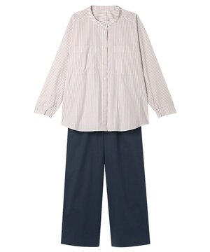 パジャマ 長袖 長ズボン 綿混(本体) レディース YDX509 睡眠科学／ワコール