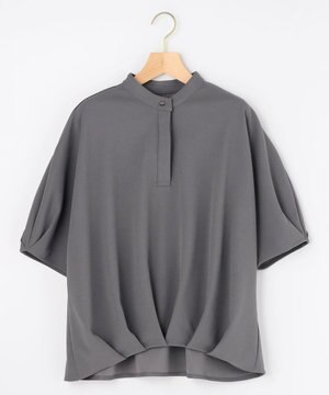  【接触冷感・WEB限定】ジョーゼットジャージードルマンスリーブ ブラウス