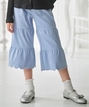  【110-140㎝】ティアードデニムパンツ