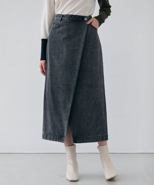  【洗える・VERY 6月号掲載】FICUS / デニムラップスカート