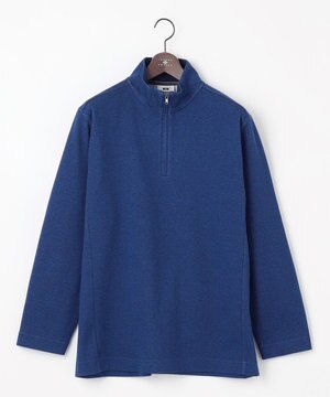  【キングサイズ・快適な着心地・イージーケア】カノコダブルフェイス ハイネック ZIP プルオーバー