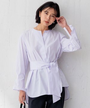 CANCLINI スキッパーベルト付き ブラウス