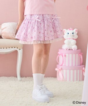  【ディズニー/マリー】チェック柄 総柄スカパン