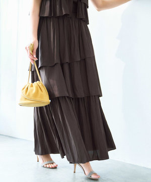 【入江未悠さんコラボ】ギャザーライトデシンティアード スカート