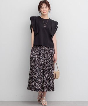  ギャザーライトデシン パンツ