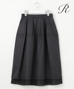  【R(アール)】メリノシアーレイヤード スカート