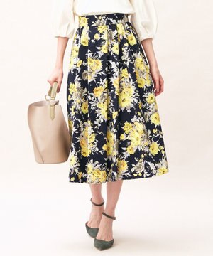 【新色登場！】ブーケフラワー プリントフレアスカート