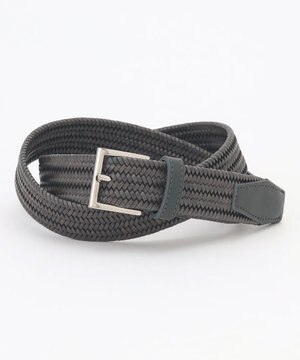  【イタリア製】レザーメッシュストレッチ　ベルト