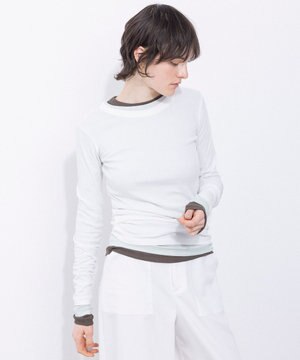 【Nave・洗える】ガーゼフライス ロングスリーブ