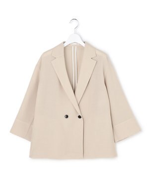  【先行予約】 ドライアセテートスラブ 8分袖ジャケット