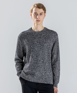  【新素材】ペーパーウールミックス　クルーネックニット