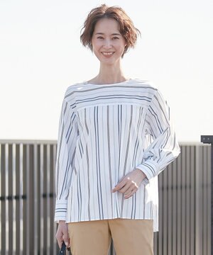  【XSサイズ～/洗える】SOMELOSシャーティング プルオーバーブラウス