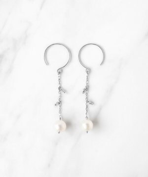  【WEB限定】SEEDS PEARL PIERCED EARRINGS K10ホワイトゴールド 淡水パールピアス