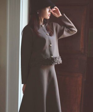  フリル ニット セットアップ