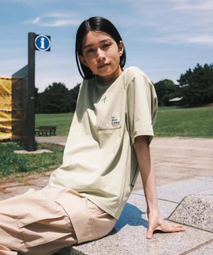 【UVカット・吸水速乾・ストレッチ・軽量 】バックプリントポケットTシャツ（S・Mサイズ）