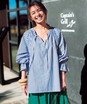 【しわになりにくい】イージーケア ギャザーブラウス