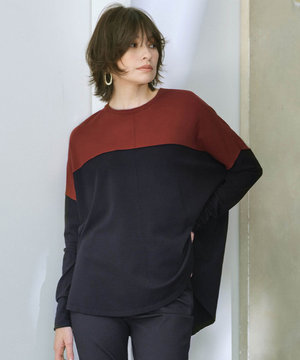  【洗える】ヴィスコースワイド プルオーバー