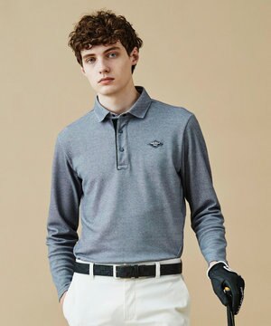 定番人気【MEN】ハニカムカノコ 長袖ポロシャツ / 23区GOLF