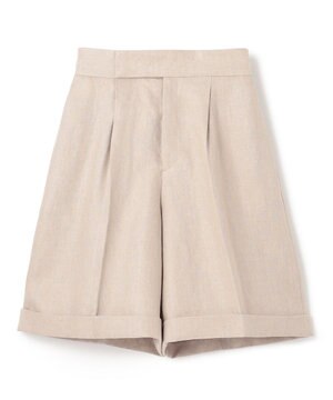  ヘリンボーン リネン ショートパンツ（uncrave WHITE）