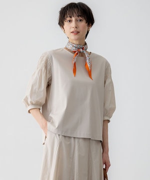 【汗じみ防止/洗える】ギャザーディテール カットソー