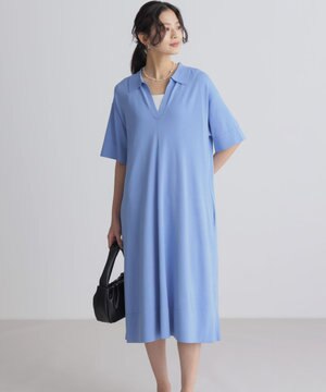  クリアストレッチスキッパーニット ワンピース