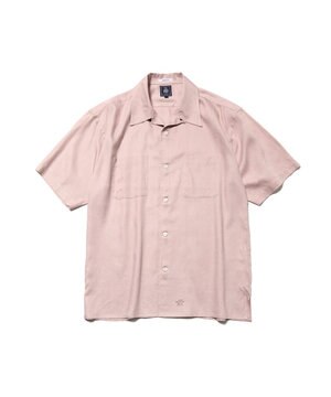  【J.PRESS ORIGINALS】Rayon Linen Oxford Open Half Sleeve Shirt / Baggy-Fit