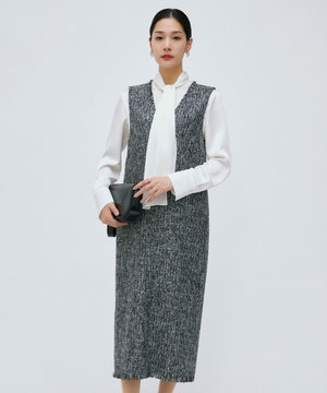 【CLASSY.1月号掲載】スパングルツイード ジャンパースカート