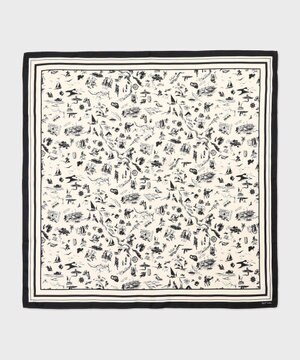  Travel Stories シルクスカーフ