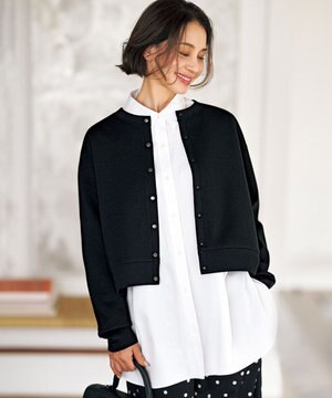  【野呂佳代さん着用/新色追加】BEAUTY FORM JERSEY スナップカーディガン