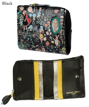  不思議の国のアリス 2つ折り財布 【使いやすい小銭入れ】