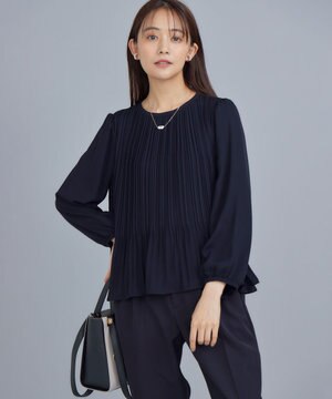 【WEB限定】ジョーゼットシフォンプリーツ ブラウス