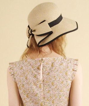  【UV97%以上カット・吸水速乾・抗菌防臭・洗える・サイズ調整可】BACK RIBBON HAT ハット