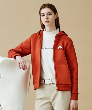  【WOMEN】【UVケア】ダンボールニット ジップアップパーカー