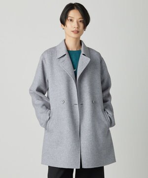  ウールナイロンリバー テーラード コート