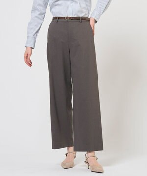  【人気素材・セットアップ対応】セルロースリネンストレッチ セミワイド パンツ