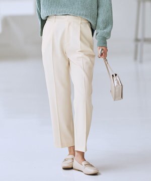 【6サイズ展開/裏起毛/ウエストゴム】ウォームテーパードパンツ