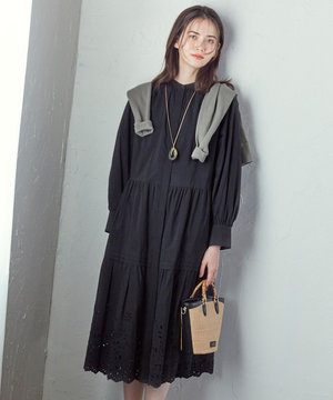  【SLOW/一部店舗限定】フラワーエンブロイダリー ワンピース