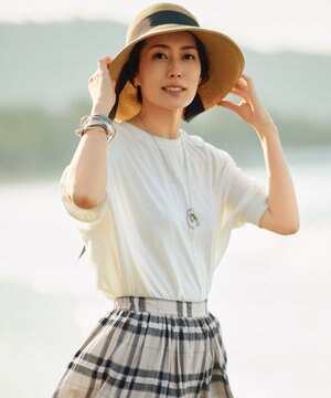  【カタログ掲載・接触冷感・UVケア・洗える】ドレーピードルマンスリーブ ニットソー