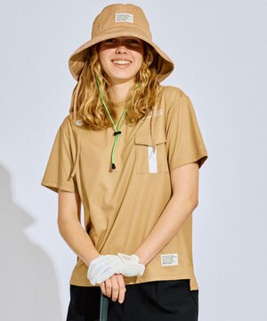  【吸水速乾 / UV遮蔽率96.3% UVカット / ストレッチ】【WOMEN】ポケットモックT ゴルフウェア レディース