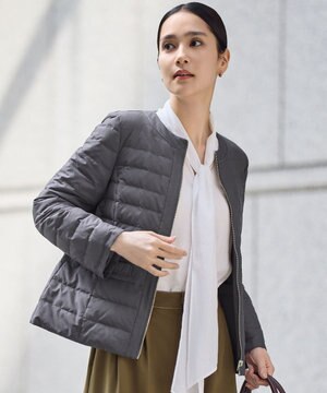  【カタログ掲載】ライトダウンリバーシブルノーカラー ジャケット